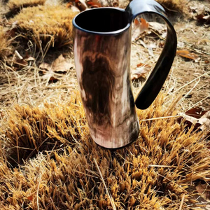 Authentic Eco-Friendly Viking Horn <b>Mug</b> Handmade Buffalo Horn Food Grade Medieval Style Religious Feng Shui Animal Beer <b>Mug</b> - Product Image 1
