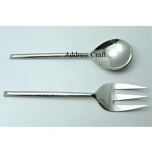 Fournitures d'usine ensemble de serveur de salade 18/8 outils de cuisine en acier inoxydable 2025 meilleure vente outils de service couverts cuillère fourchette ensemble - Product Image 1