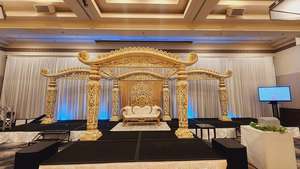 ผ้าใยฮินดูทรงกลมดีไซน์สวยสำหรับพิธีแต่งงานธีมอินเดียที่สวยงามใหม่ในร่ม - Product Image 2