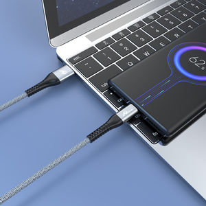 Micro Cable de carga rápida de 2M, chaqueta de nailon con blindaje trenzado de Conductor de cobre puro plateado de 3A para TELÉFONO MÓVIL - Product Image 3