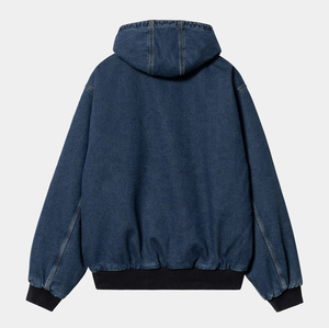 OEM Unisex Đau Khổ Denim Vá Áo Tùy Chỉnh Người Đàn Ông Nặng Cắt Bông Rửa Sạch Denim Áo Thun Áo Hoodie Áo Khoác - Product Image 2