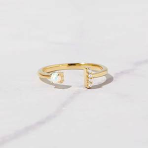 Bagues de fiançailles classiques pour femmes en argent sterling 925 de qualité supérieure, serties d'opale, bijoux fins pour mariage - Product Image 3