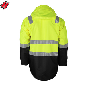 เสื้อแจ็กเก็ตก่อสร้างสะท้อนแสงสารหน่วงไฟชุดทำงานช่างไฟฟ้าเพื่อความปลอดภัยวัสดุโพลีเอสเตอร์สม่ำเสมอสำหรับอุตสาหกรรม - Product Image 3