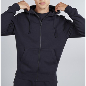 Sweats à capuche pour hommes Sweats à capuche unis avec fermeture à glissière complète et surdimensionnés Nouvelle arrivée Sweats à capuche zippés intégraux à vendre - Product Image 4