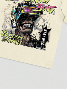 Camiseta de algodón suave 100% lavada con ácido Vintage para hombre, estampado Digital, 260 gramos, tendencia de peso de tela en Pakistán - Product Image 4