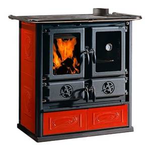 Estufa de Leña de Cerámica Bordeaux de 5 Estrellas Nordica 7.9kW ROSETTA 5.0 VST.16, 88.5x57.2x84.3cm - Product Image 1