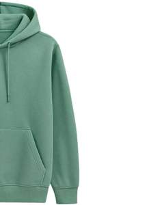 Customized <b>Men</b> Sage <b>Green</b> Fleece <b>Hoodie</b> Pullover Plain Hooded Sweatshirt Casual Winter Streetwear Warm Soft Cotton Blend Wear - Product Image 2