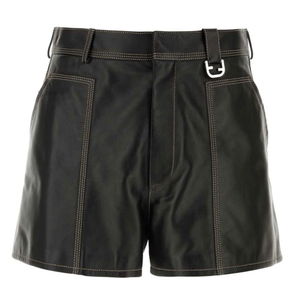 Pantalones Cortos de Trabajo para Hombre, de Cintura Alta, Negros, de Poliéster, con Bolsillos y Cierre de Cremallera, Color Sólido, Precio Económico al por Mayor - Product Image 1