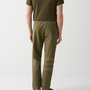 กางเกงจ็อกเกอร์ผ้าฝ้าย100% สำหรับผู้ชายเอวกลางแบบผูกเชือกดีไซน์เรียบง่ายและผ้าคุณภาพตามสั่งพร้อมตัวเลือกหลากสี - Product Image 4