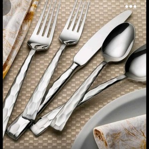 2024ช้อนส้อมพกพาช้อนส้อมสแตนเลสมิเรอร์ชุดช้อนส้อมมีดเหล็กส้อมและช้อนแต่งงานทำจากอินเดีย - Product Image 2