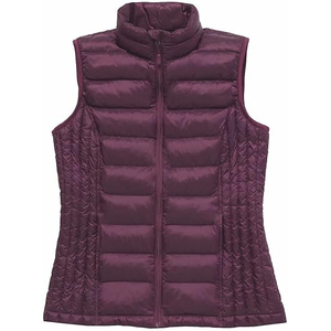 Nuevo chaleco hinchado para mujer, con cremallera, cuello levantado, sin mangas, ligero, acolchado, recortado, chaleco acolchado de algodón acolchado - Product Image 4