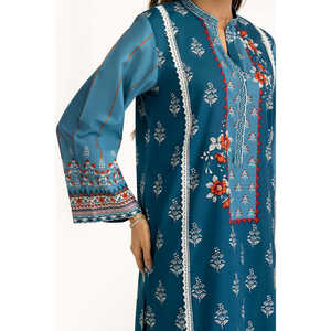 Traje de 3 Piezas Azul Estampado para Mujer, Elegante, para Oficina, con Botones - Product Image 2