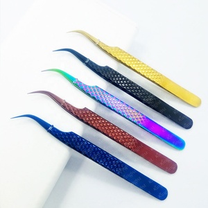 แหนบขนตาสแตนเลสฉลากส่วนตัวอุปกรณ์เสริมความงามสำหรับการต่อขนตาคิ้ว - Product Image 1