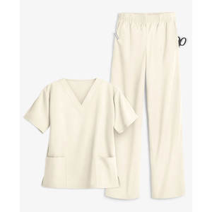 Uniformes médicos atléticos con cuello en V para mujer, ropa de trabajo femenina de poliéster Spandex, uniformes hospitalarios - Product Image 5