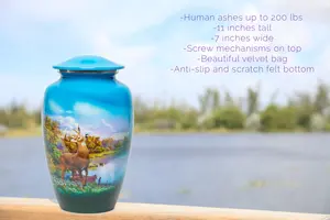 Urna Funeraria para Adultos, Diseño Personalizable, Acabado Brillante, Capacidad de 200 Pulgadas Cúbicas, Estilo Americano, Hecha en Uttar Pradesh - Product Image 3