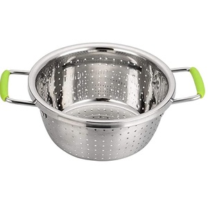 Colador de Metal personalizado para frutas y verduras, cesta para Pasta, colador de baya con asas, escurridor para cocina, Hotel - Product Image 4