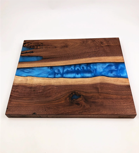 Planche à découper en résine bois d'acacia Rectangle personnalisé artisanat de conception d'eau de mer avec poignée et trou de suspension - Product Image 4