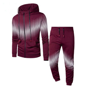 Conjuntos de Sudadera con Capucha para Hombre, 100% Algodón, Ligeros, Cómodos, Transpirables, de Secado Rápido, Ecológicos, a Rayas, Otoño, Venta al Por Mayor - Product Image 4