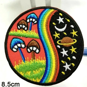 3D Embroidered Appliqued Rhinestone Customized Design Patches Fashion Sew-On PVC Hats Clothing <b>Heat</b> Seal Backing Canvas Twill - Product Image 3