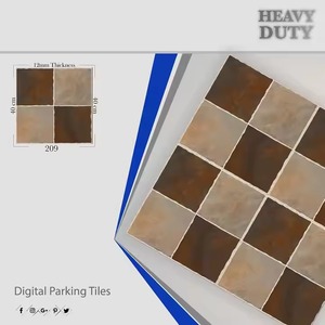 Carreaux de stationnement numériques en porcelaine 40x40 pour l'extérieur en céramique antidérapante finition mate 400x400mm disponible 9mm/12mm d'épaisseur - Product Image 2