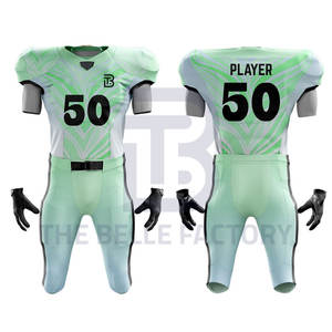 Maillot de football américain de haute qualité vêtements de sport respirants ensemble de hauts brodés Technique de sublimation pour les joueurs vente chaude - Product Image 4