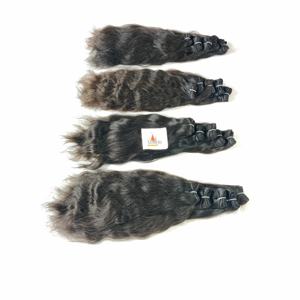 Venta al por mayor fabrica color natural indio 100% Paquete de templo tejido Procesamiento Natural ninguno extensiones de cabello humano sin procesar - Product Image 4