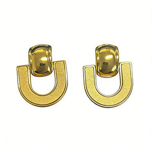Pendientes de Acero Inoxidable para Mujer, Chapados en Oro de 18K, Estilo Vintage, Joyería Elegante en Color Oro y Plata para Aniversario - Product Image 6