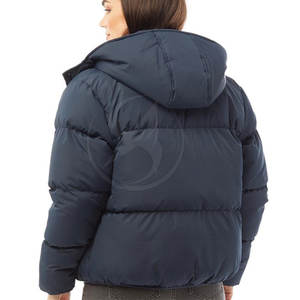 Vestes matelassées en coton tricoté pour femmes, best-sellers, hiver, logo personnalisé, imperméables, respirantes, à capuche - Product Image 5