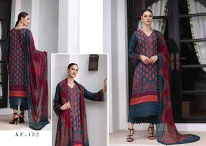 Qualité supérieure Satin Shalwar Kameez Costumes Haute Brodé Chikankari Viscose Style Modeste Pakistanais Vêtements D'hiver pour Dames - Product Image 4