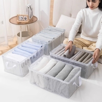 Organisateurs de placard en PVC transparent et durable de grande capacité et paniers de rangement pliables avec poignée