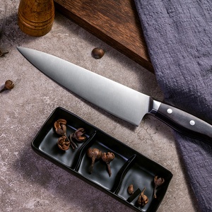 Venta al por mayor personalizado de alta calidad OEM ODM servicio Fix Blade Venta caliente de acero inoxidable cuchillos de cocina cuchillo Chef cuchillo con mango de madera - Product Image 5
