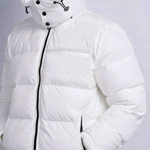 Chaqueta Acolchada Gruesa Transpirable de Nailon/Poliéster para Hombre, Tallas Grandes, con Logotipo Personalizado, Diseño Ojo de Halcón, Deportiva, Desmontable, para Invierno - Product Image 3