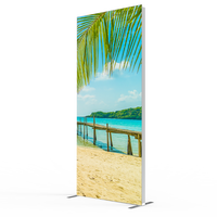 Boîte à lumière LED SEG D60F1 pour magasin de détail avec graphiques imprimés personnalisés et cadre en aluminium à verrouillage par pression pour publicité autoportante