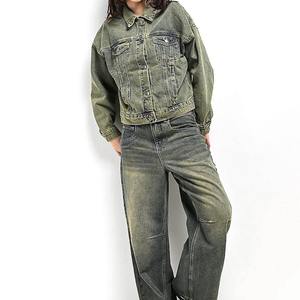 Blouson Bomber en Jean pour Femme, Meilleure Vente Hiver, Logo Personnalisé Imprimé, Élégant, Manches Longues, Poches, Rembourrage Coton, Nylon, Service OEM - Product Image 4