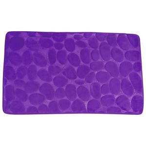 Alfombra de baño de espuma MSV con efecto piedra en color violeta 50 x 80 cm - Product Image 1