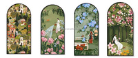 Peinture sur toile moderne rustique personnalisée OEM ODM en gros, motif jardin, peinture artistique en forme d'arche pour couloir, décoration intérieure