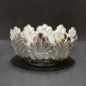 Élégant nouveau bol de service au chocolat bol à plateau en argent avec support présentoir à desserts alimentaires de qualité supérieure pour plateau de décoration de table d'hôtel - Product Image 5