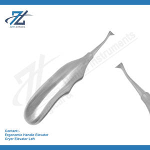 Cryer Elevator Left Dental Apical Elevator Mango hueco ergonómico Acero inoxidable Instrumentos dentales Fabricante Pakistán - Product Image 2