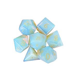 Dados de Piedra de Alta Calidad, Opalita, Cristal Natural, Piedras Preciosas de Sanación Reiki, Piedra Grabada, Juego de Dados Personalizados, Piedra de Cristal Vikinga - Product Image 6