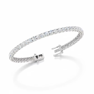 Pulsera de Tenis de Oro de 14K con Diamantes Redondos Naturales |   Diamante de Corte Brillante de 7.08 Quilates - Product Image 1