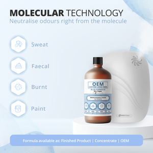 Neutralizzatore di Odori a Vapore Secco Formula Blu: Odori di Sudore, Feci, Fumo e Solventi - Bottiglia da 1L - OEM / Etichetta Privata - Product Image 2