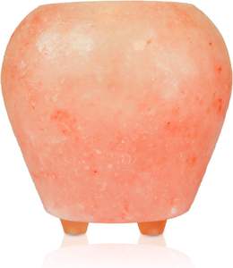 Portavelas de Sal Rosa del Himalaya con Forma de Manzana, Hecho a Mano, Moderno, Resistente al Fuego, Seguro para Revestimiento de Paredes de Cocina y Uso en Villas - Product Image 1