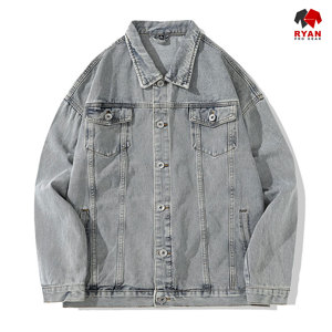 Veste en jean tricotée pour homme Ryan Pro Gear, personnalisée, fermeture boutonnée confortable, logo personnalisé, style uni, imperméable - Product Image 4