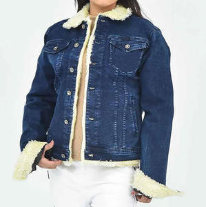 Veste en jean pour femme, meilleure vente, performance optimisée, prix de gros, look urbain, couleur unie - Product Image 3