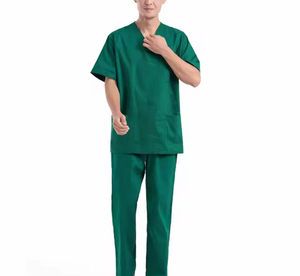 Uniformes Médicos Quirúrgicos para Hombre, Trajes de Médico, Uniformes de Enfermería, Conjuntos de Uniformes Médicos con Cuello en V y Bolsillo, Talla Mediana - Product Image 1