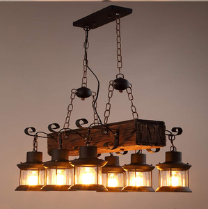 Demeanor Industrial Pendant Light Wagon Wheel Lustre en fer forgé noir moderne Lustre en métal disponible au prix de gros - Product Image 6