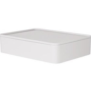 HAN ALLISON SMART-ORGANIZER <b>Storage</b> Box ABS <b>Plastic</b> Snow White 26 X 6.8 X 19.5 cm (W X H X D) for Desktop <b>Drawer</b> Organization - Product Image 1