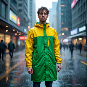 Abrigo largo cortavientos personalizado para hombre, chaqueta de lluvia de nailon Spandex 100%, ropa de calle para hombre, abrigo largo impermeable para senderismo para hombre - Product Image 6