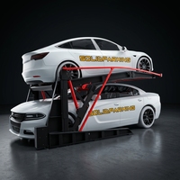 SolidParking TP-200 – Élévateur de stationnement hydraulique à deux colonnes pour plafonds bas, capacité 2,0 tonnes, hauteur de levage maximale 68,9 pouces, idéal pour les maisons privées