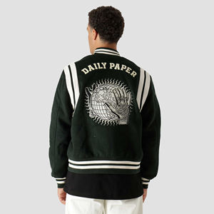 Giacche da <span class=keywords><strong>uomo</strong></span> personalizzate XL Vintage da Baseball Letterman Varsity in lana alta inverno maniche in <span class=keywords><strong>pelle</strong></span> leggera autunno a righe - Product Image 2